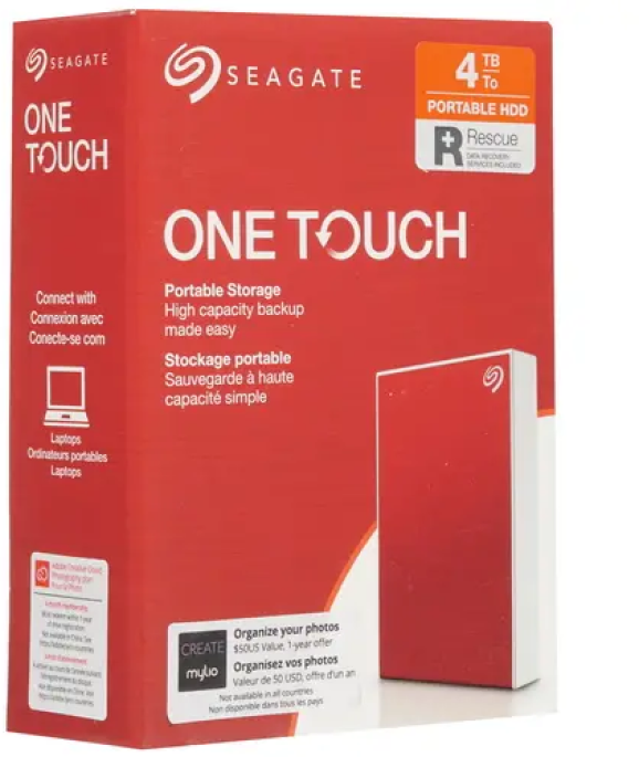 Внешний жесткий диск 2.5" 4Tb Seagate (STKC4000403) USB3.0 One Touch Красный - фотография № 11