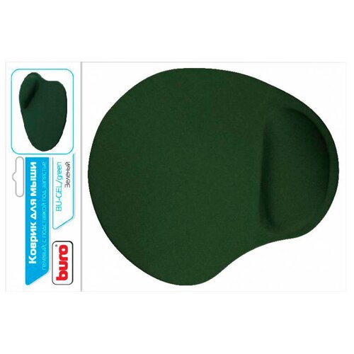 Коврик для мыши BURO бюрократ BU-GEL Green (817306)