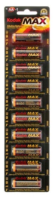 Kodak MAX LR6-10BL KAA-10 KAA-1 100 1000 20000 10шт в уп-ке