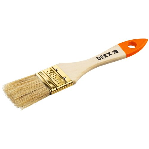 Кисть флейцевая DEXX деревянная ручка натуральная щетина индивидуальная упаковка 38мм 153₽