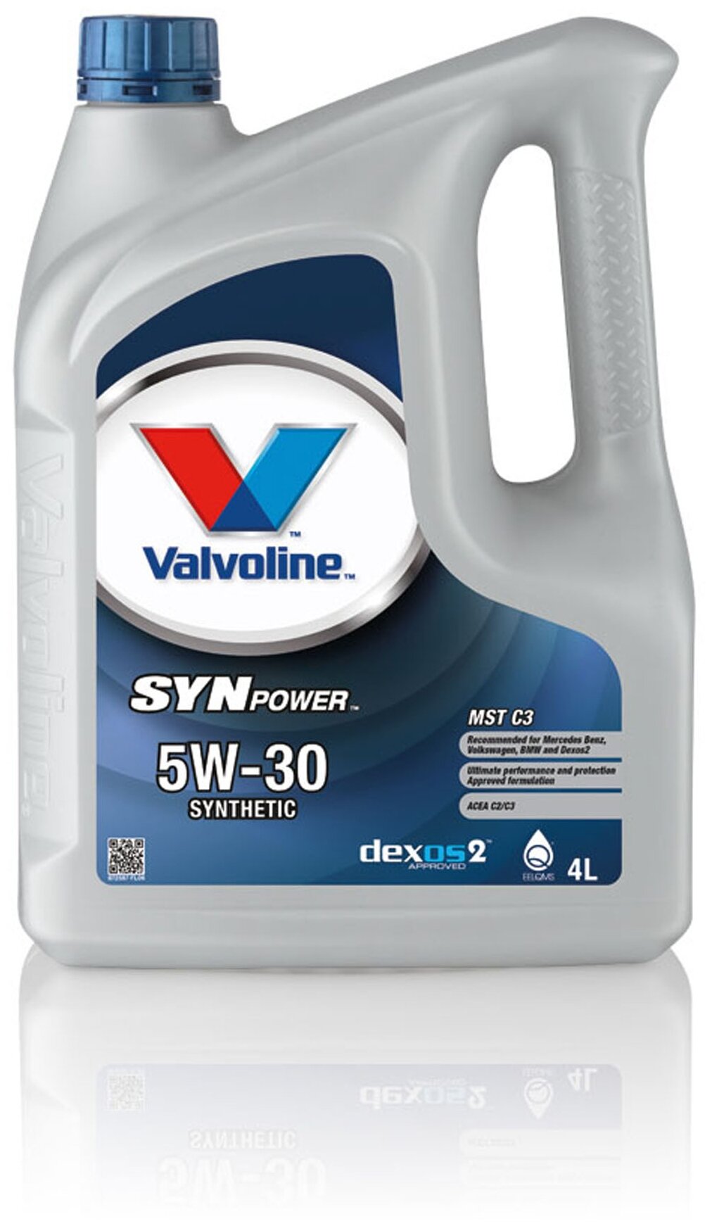 Синтетическое моторное масло VALVOLINE SynPower MST C3 5W-30, 4 л, 3.6 кг, 1 шт