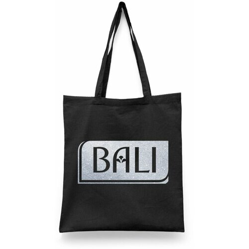 фото Сумка-шоппер унисекс каждому своё "остров бали/bali island/индонезия" черная