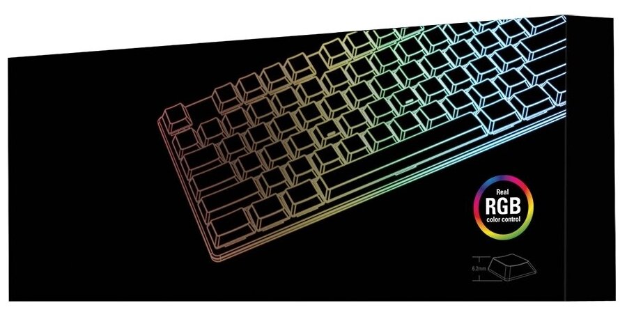 Клавиатура Sharkoon PureWriter TKL RGB Kailh Red проводная игровая для PC красная подсветка
