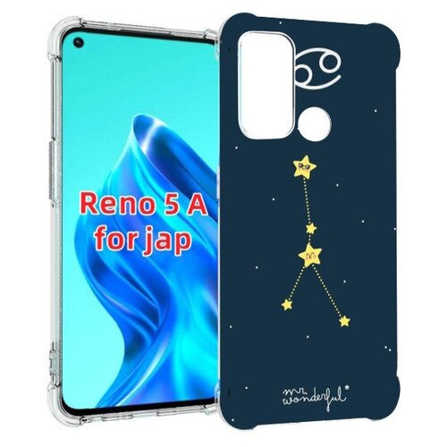 Чехол MyPads знак-зодиака-рак-3 для Oppo Reno 5A задняя-панель-накладка-бампер