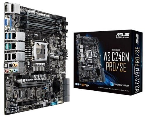 Материнская плата ASUS WS C246M PRO/SE /LGA-1151, MATX,4DIMM,3PCIE RTL {5}