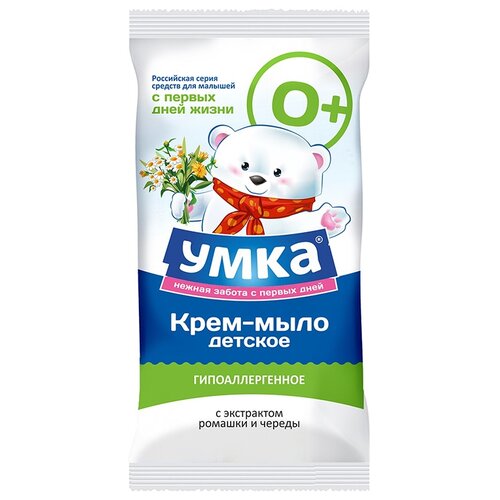 Умка Крем-мыло с экстрактом ромашки и череды, 80 мл, 80 г весна жидкое крем мыло детское успокаивающее с экстрактом ромашки 280 г 6 штук