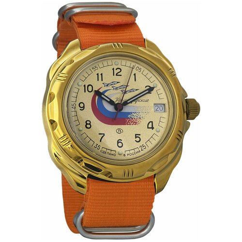 фото Наручные часы восток мужские наручные часы восток командирские 219564, оранжевый