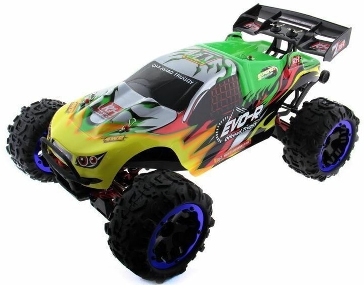 Радиоуправляемая трагги Remo Hobby EVO-R Brushless UPGRADE (зеленая) 4WD 2.4G 1/8 RTR, RH8066-GREEN