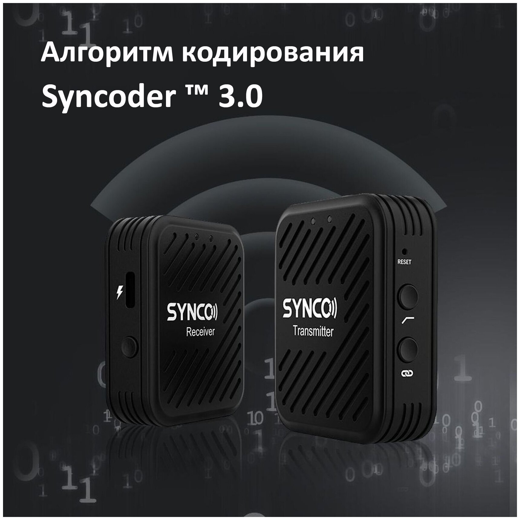 Микрофон - беспроводная микрофонная система SYNCO G1(A1) 2,4 ГГц (1 передатчик) - фотография № 6