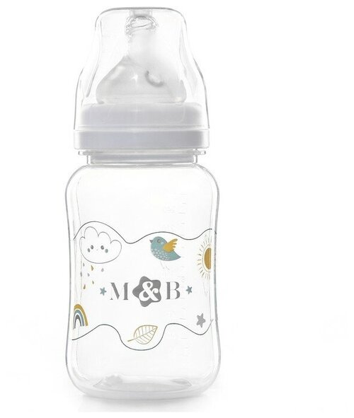 Бутылочка для кормления Mum&Baby, широкое горло, 270 мл.