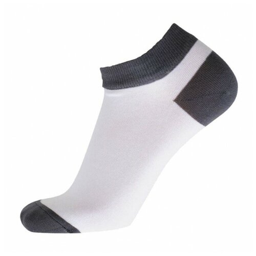 фото Мужские носки pantelemone, 1 пара, 2 уп., укороченные, быстросохнущие, износостойкие, нескользящие, воздухопроницаемые, размер 29, белый, черный