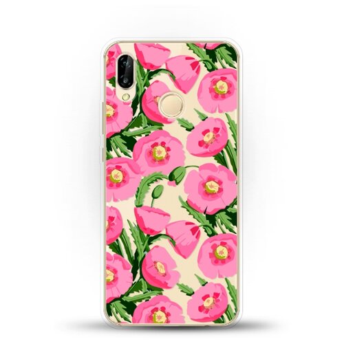 фото Силиконовый чехол узор из цветов на huawei p20 lite andy & paul