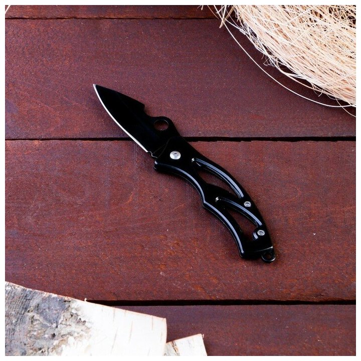 Нож перочинный складной "Черный ворон" лезвие 6 см 4411944