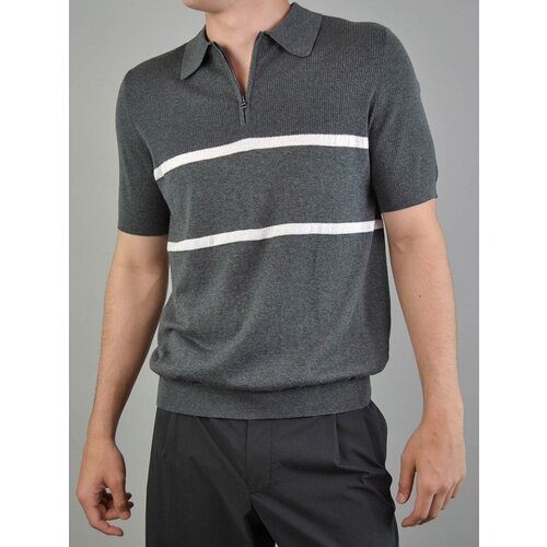 Поло Lab Pal Zileri, хлопок, размер 58, серый