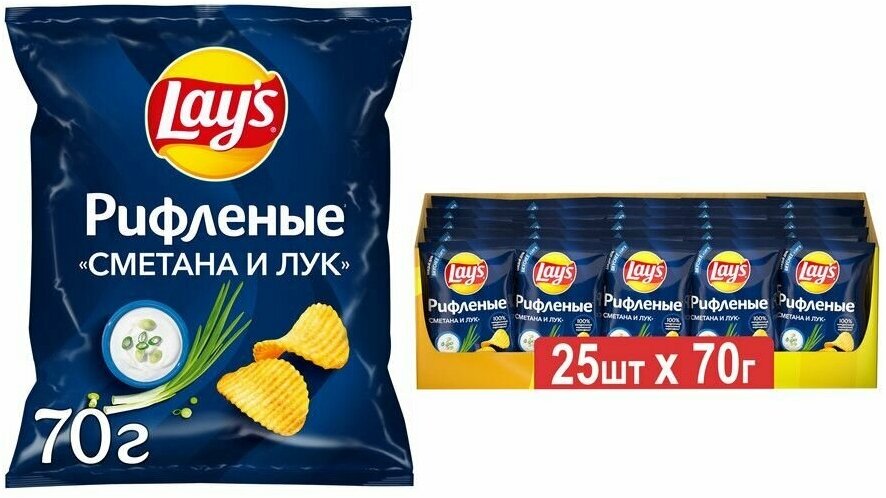 Сметана и лук рифленые — купить по низкой цене на Яндекс Маркете