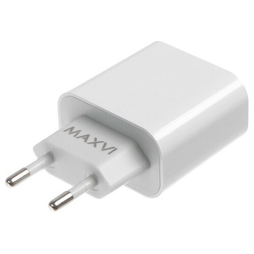 Сетевое зарядное устройство Maxvi CHL-602PD, USB/USB-C, 6 А, 30 Вт, быстрая зарядка, белое сетевое зарядное устройство maxvi chl 602pd usb usb c 6 а 30 вт быстрая зарядка черное