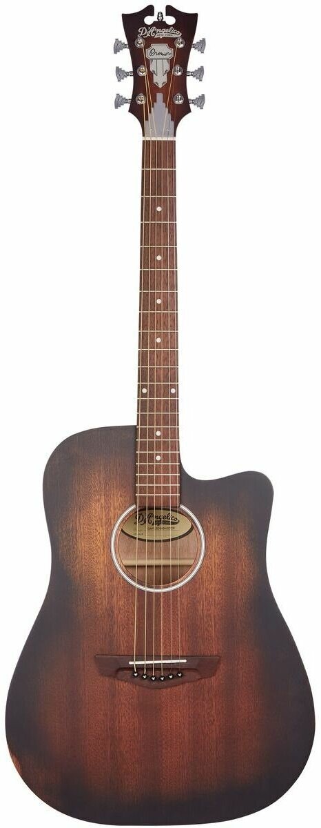 D'Angelico Premier Bowery LS AM электроакустическая гитара, Dreadnought, цвет коричневый