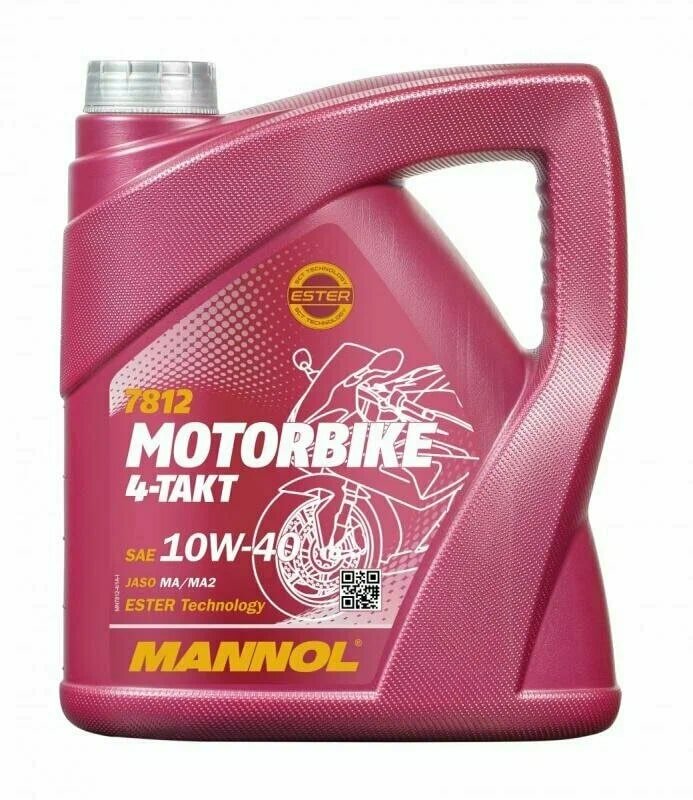 7812-4 MOTORBIKE Масло моторное 4-Tакт 10W40 синтетическое 4л MANNOL / арт. MN78124 - (1 шт)