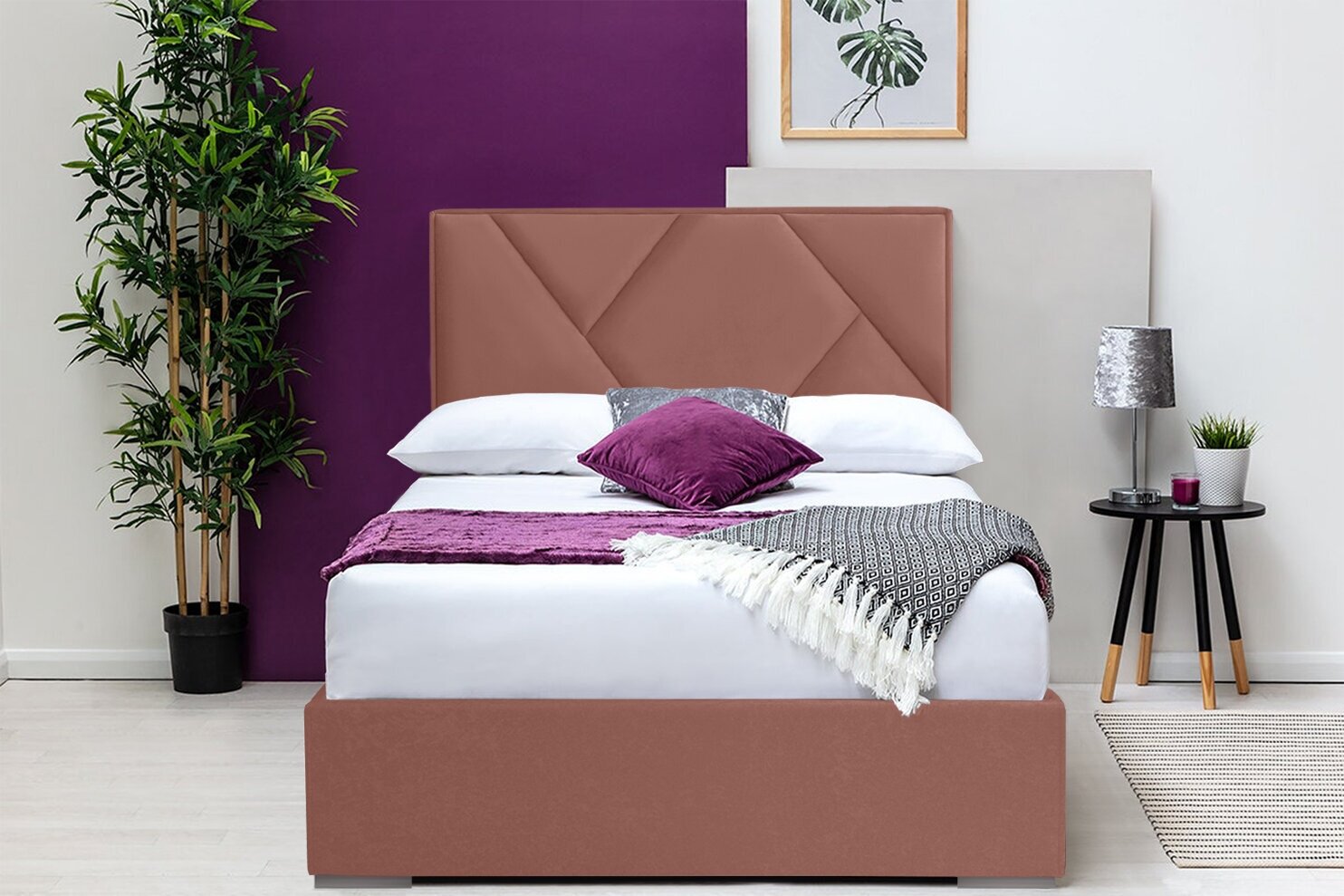 Мягкая кровать "Ева 2" 1,2м Velutto 55