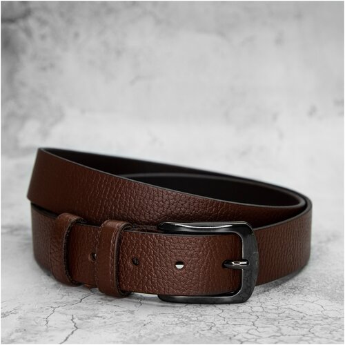 фото Ремень кожаный мужской штучникъ 3,5 см (темно-коричневый)