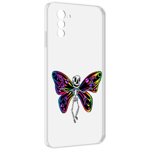 Чехол MyPads эффект бабочки для UleFone Note 12 / Note 12P задняя-панель-накладка-бампер