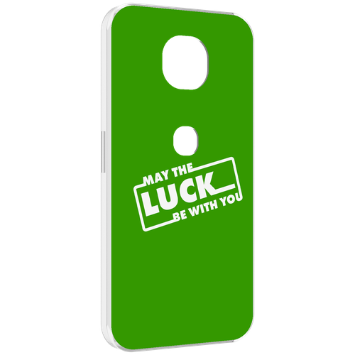 Чехол MyPads Luck green для Motorola Moto G5S (XT1799-2) задняя-панель-накладка-бампер