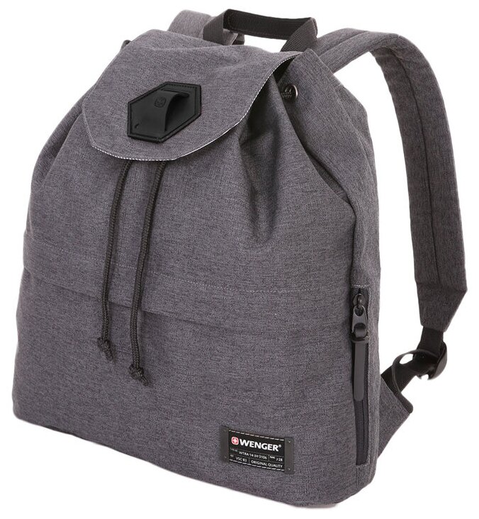 Рюкзак WENGER 13', cерый, ткань Grey Heather/ полиэстер 600D PU , 33х13х39 см, 16 л