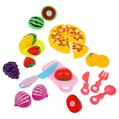 фото Набор продуктов для резки наша игрушка 26 предметов (wn-608)