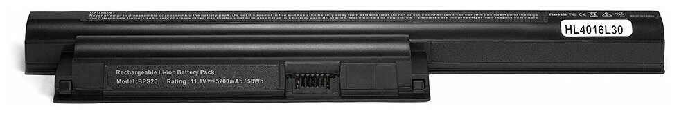 Аккумулятор для ноутбука Sony Vaio VPC-CA VPC-CB VPC-EG VPC-EH VPC-EJ SVE Series (10.8V 4400mAh). PN: VGP-BPL26 VGP-BPS26