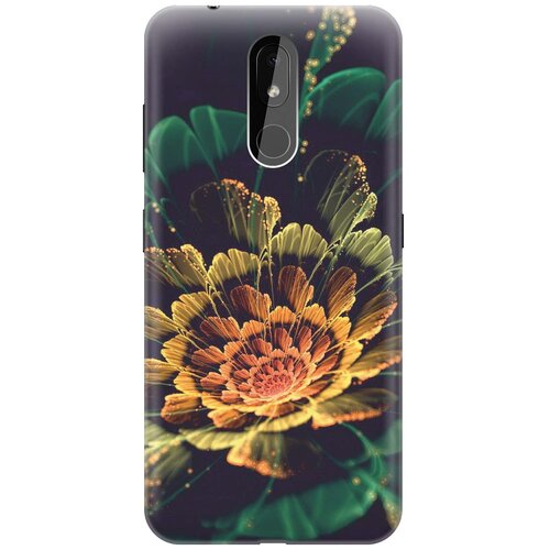 фото Re:paчехол - накладка artcolor для nokia 3.2 (2019) с принтом "красивый цветок"