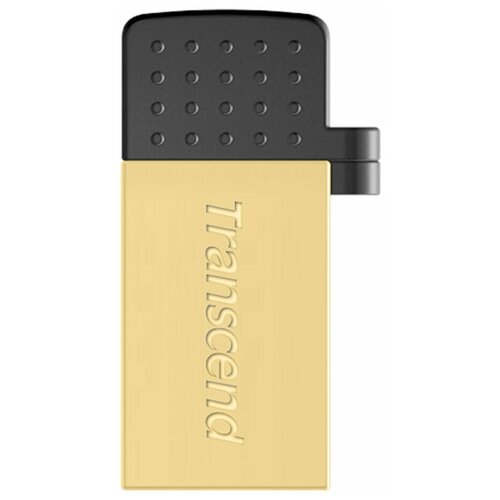 фото Флеш-диск 16гб transcend jetflash 380g ( ts16gjf380g ) usb 2.0/microusb otg золотистый