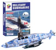 Пазл Военная субмарина 3D, 54 детали
