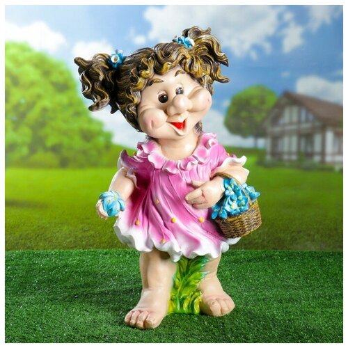 Садовая фигура Девочка с корзиной цветов 4513944