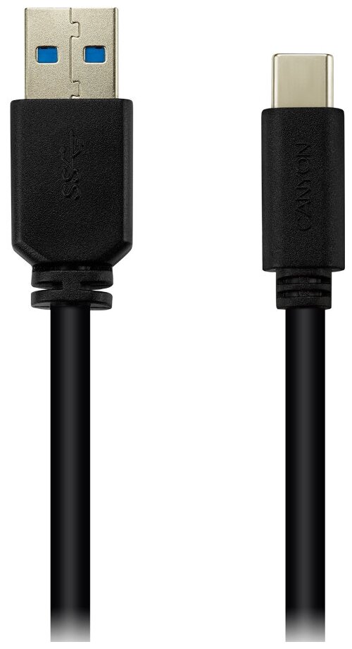 Кабель интерфейсный USB 3.0 Canyon UC-4 CNE-USBC4B Type C USB, 1m, black