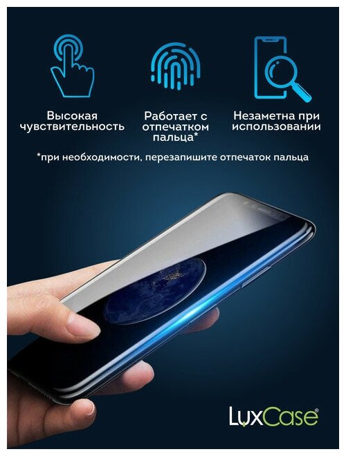 Матовая защитная гидрогелевая LuxCase пленка на экран Samsung Galaxy A14 с олеофобным покрытием и эффектом самовосстановления — фото 1