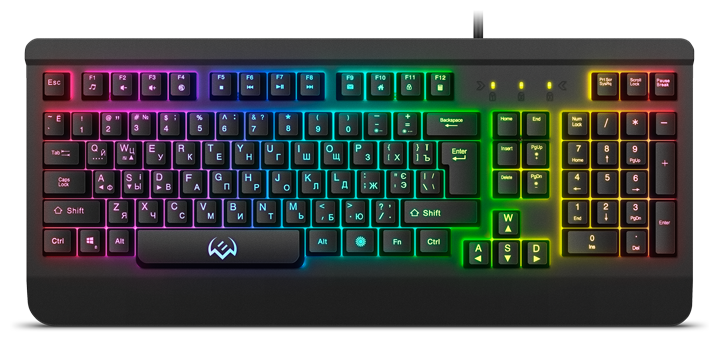 Игровая клавиатура KB-G9450 (104кл., мет. корпус, 12 Fn функций, подсветка)