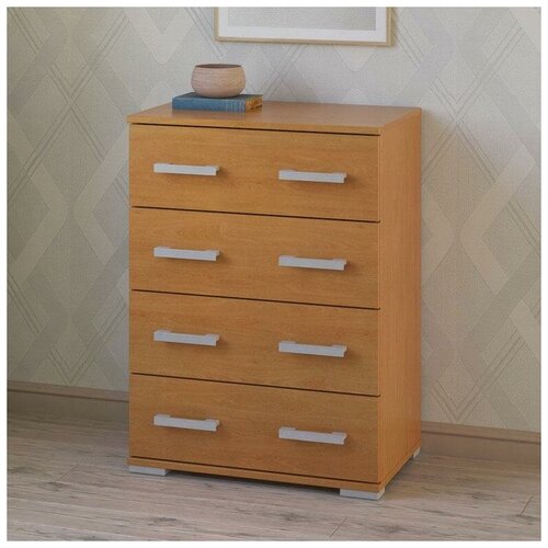 Узкий комод 4 ящика 60х37.4х82.4 см. МагМебель 93 груша