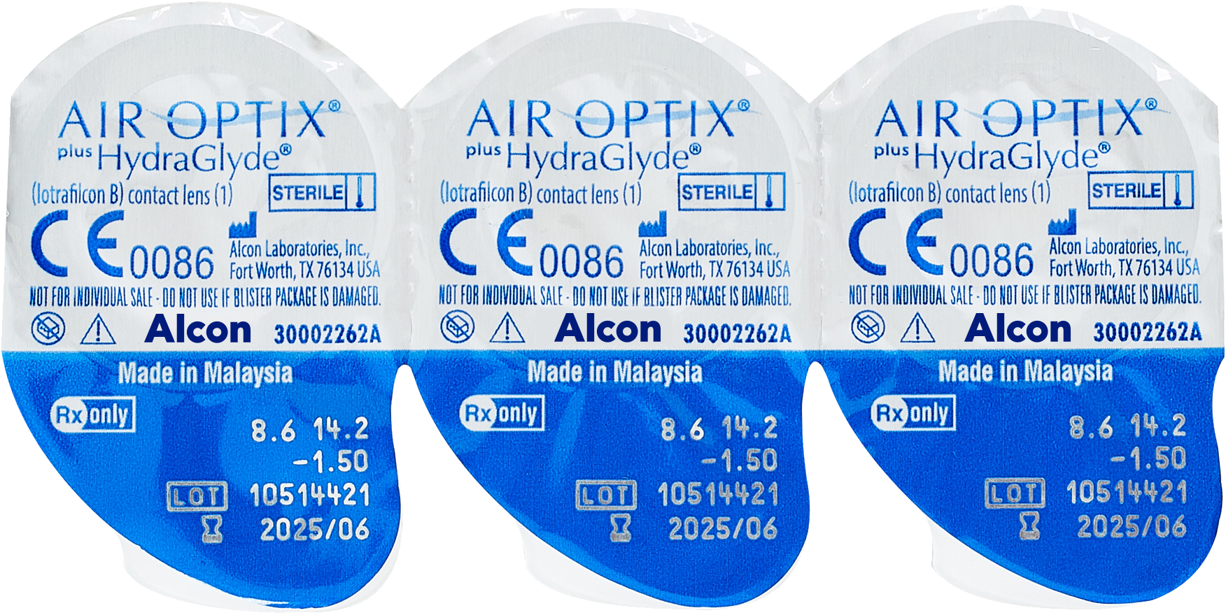 Контактные линзы Alcon Air optix Plus HydraGlyde 3 