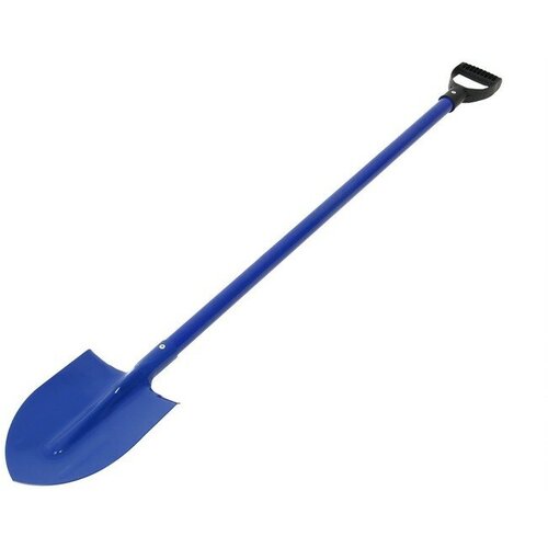 Лопата штыковая, острая, L = 142 см, металлический черенок с V-ручкой