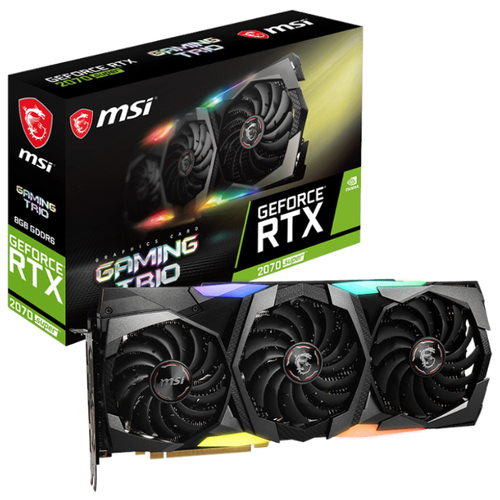 фото Видеокарта msi geforce rtx 2070 super 1770mhz pci-e 3.0 8192mb 14000mhz 256 bit hdmi 3xdisplayport hdcp gaming trio retail