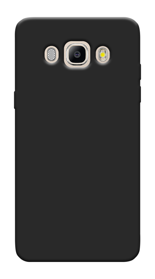 Матовый силиконовый чехол на Samsung Galaxy J5 2016 / Самсунг Галакси Джей 5 2016 с защитой камеры, черный
