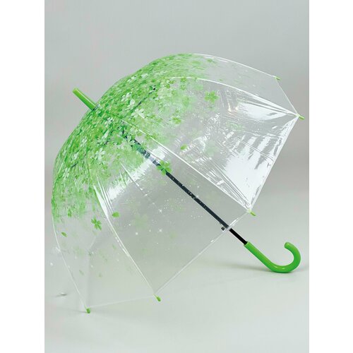 фото Зонт-трость полуавтомат, для женщин, зеленый rain- brella