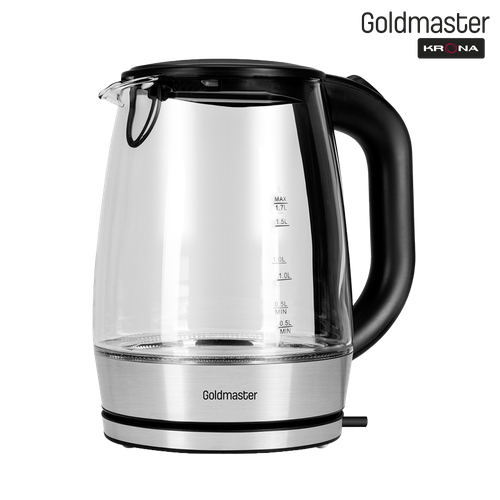 Чайник электрический Goldmaster Krona Goksu стекляный СтеклоСтальЧерный 697000₽