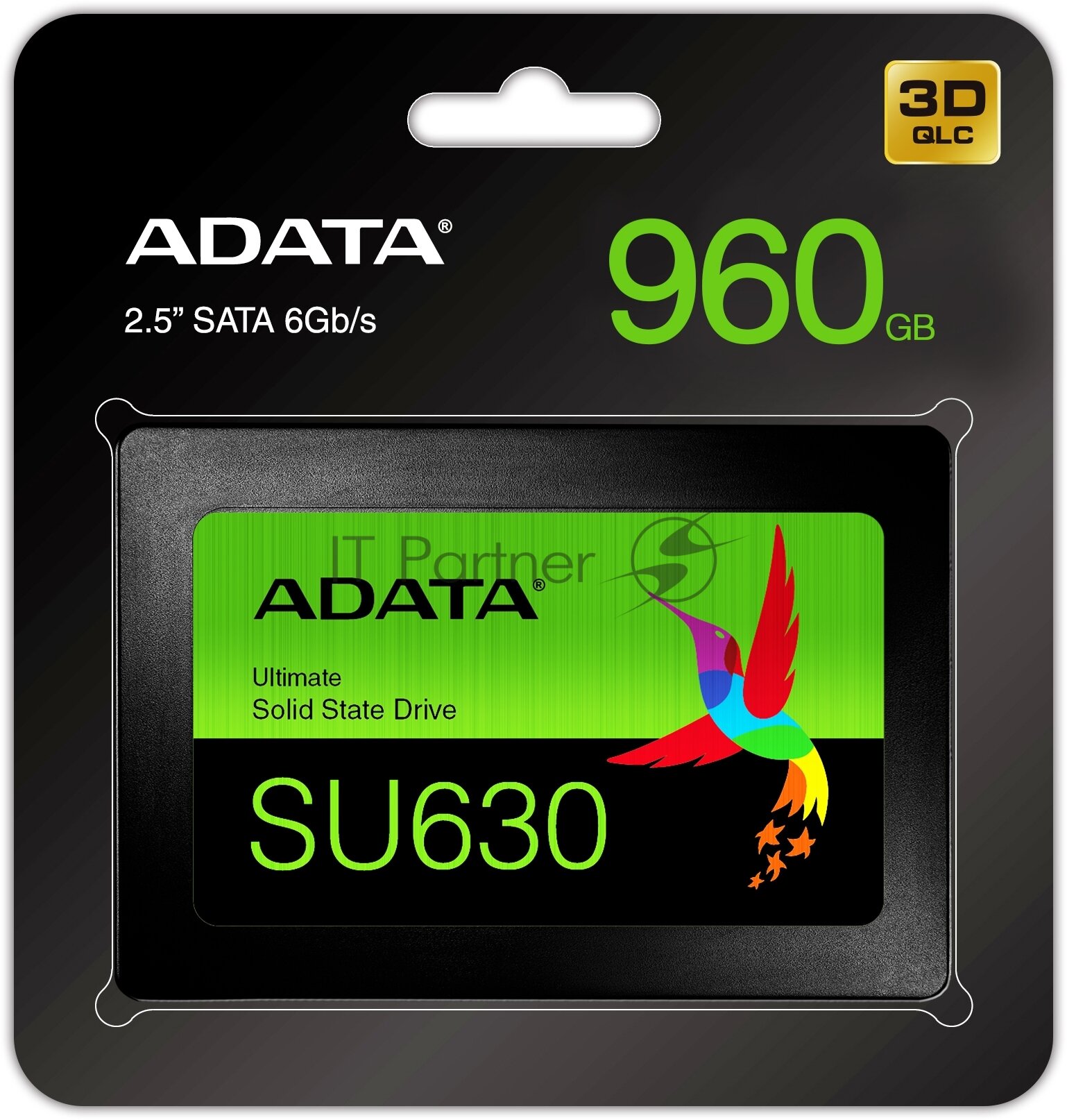 Накопитель SSD 2.5'' ADATA Ultimate SU630 960GB SATA 6Gb/s QLC 520/450MB/s IOPS 40K/65K MTBF 1.5M - фото №7