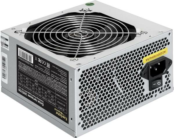 Блок питания 700W ExeGate UNS700 (ATX, PC, 12cm fan, 24pin, 4pin, PCIe, 3xSATA, 2xIDE, FDD, кабель 220V в комплекте)