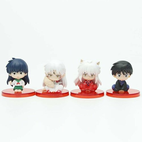 Набор фигурок Инуяша / Inuyasha 4шт (5см) набор наклеек инуяша 50 шт inuyasha sticker pack 50 pcs стикеры самоклеящиеся