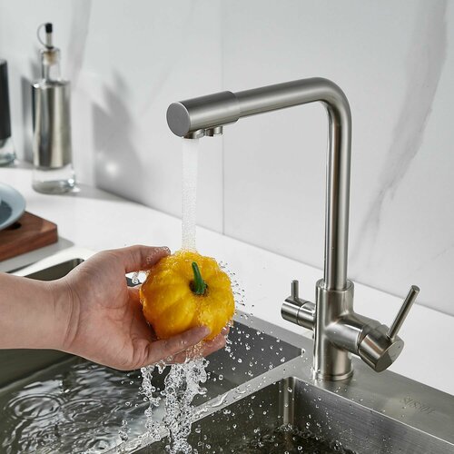 фото Смеситель для кухни со встроенным фильтром (краном) под питьевую воду shevanik