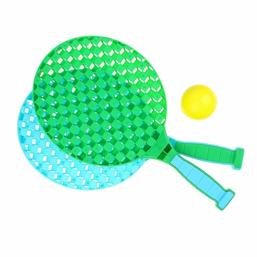 SILAPRO Набор детского пляжного тенниса (ракетка 40х21см-2шт; мяч-1шт) пластик