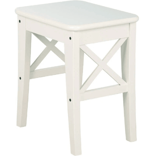 Табурет INGOLF, массив березы, ультра белый, 45x30xh45см, вес 3,5кг, нагрузка 150кг