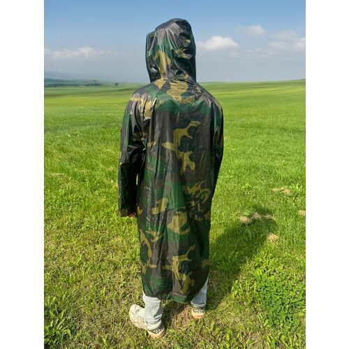 Дождевик мужской с капюшоном камуфляжный